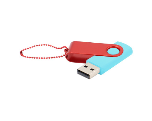Флешка Designer To Go 2.0 USB 16Gb, бирюзовый/красный Флешка Designer To Go 2.0 USB 16Gb, бирюзовый/красный