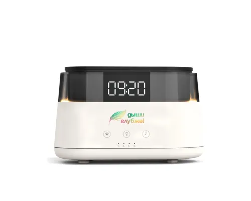 Светодиодный USB увлажнитель-ароматизатор Brava с часами с RGB подсветкой