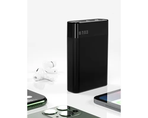 Внешний аккумулятор в металлическом корпусе Apria, 10000 mAh, черный