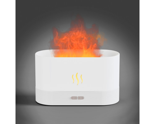 Светодиодный USB увлажнитель-ароматизатор Flame, белый Светодиодный USB увлажнитель-ароматизатор Flame, белый
