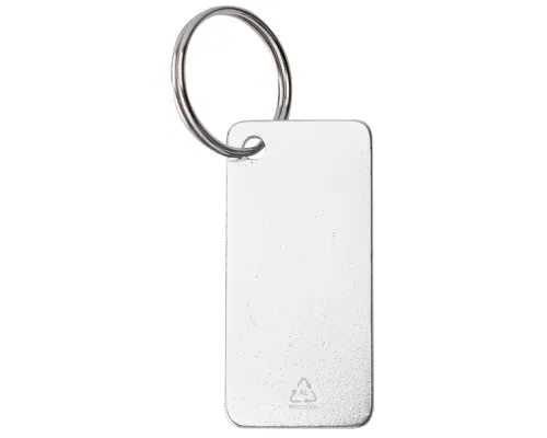 Брелок из переработанного алюминия Convert, серебро