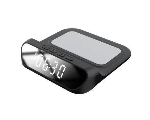 Часы с беспроводной зарядкой Drake 3в1, черный