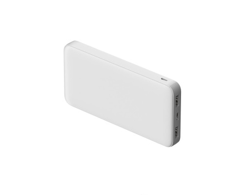 Внешний аккумулятор Polus, 10000 Mah, софт-тач покрытие, белый Внешний аккумулятор Polus, 10000 Mah, софт-тач покрытие, белый