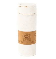 Термостакан с двойной стенкой Smile из пшеничного волокна, бежевый