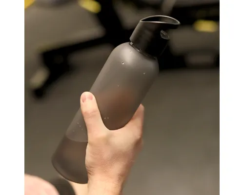 Бутылка пластиковая для воды Sportes (матовая), черная