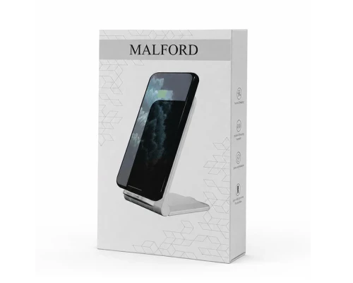 Беспроводное складное зарядное устройство Malford 15W, белый