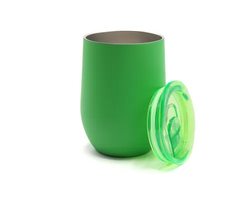 Термокружка с двойной стенкой SOFTO софт-тач, зеленый