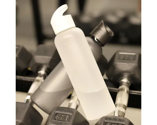 Бутылка пластиковая для воды Sportes (матовая), белая