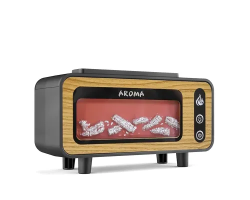 Светодиодный USB увлажнитель-аромадиффузор Vintage Fireplace, коричневый