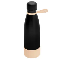 Термобутылка герметичная вакуумная Olivia To Go, чёрный/бежевый