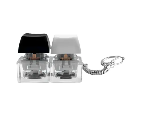 Брелок KeyDuo с LED подсветкой (фонарик), чёрно-белый