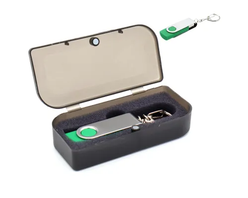 Флешка Twist 16 Гб в футляре, зеленая