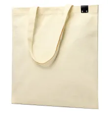 Сумка для покупок IVORY 325 г/м² с PU нашивкой, чёрный