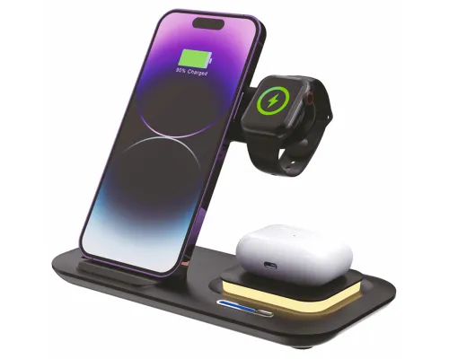 Беспроводное мультизарядное устройство Protos 15W, черный