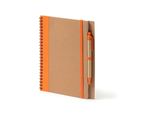 Блокнот с ручкой ALANI, Оранжевый