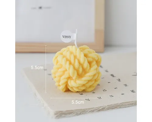 Свеча Бабушкин клубок, желтый