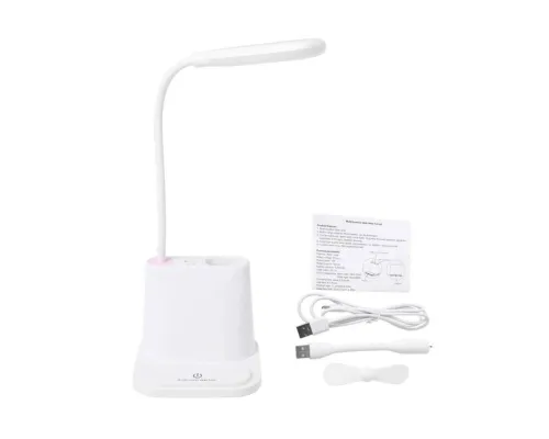 Настольная лампа c вентилятором Terra Quadro, белый