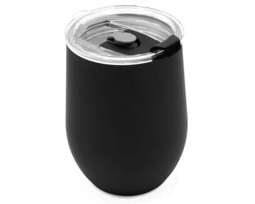 Термокружка с двойной стенкой SOFTO To Go софт-тач, черная