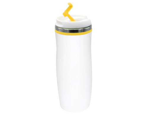 Термокружка Latte, бело-желтый Термокружка Latte, бело-желтый