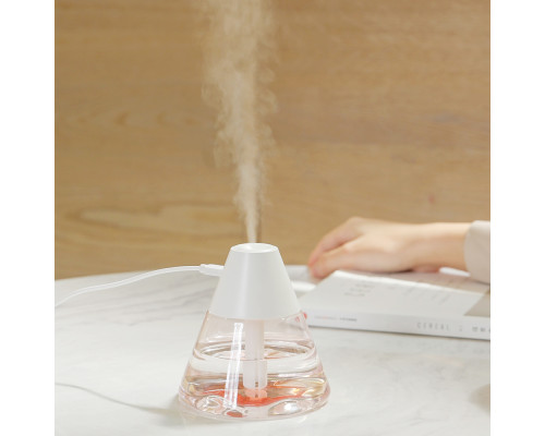 Светодиодный USB увлажнитель-аромадиффузор Cone, белый Светодиодный USB увлажнитель-аромадиффузор Cone, белый