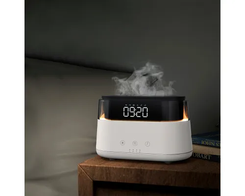 Светодиодный USB увлажнитель-ароматизатор Brava с часами с RGB подсветкой Светодиодный USB увлажнитель-ароматизатор Brava с часами с RGB подсветкой