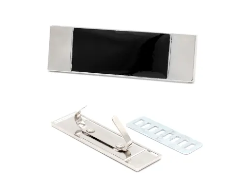 Шильд металлический, серебряно-чёрный