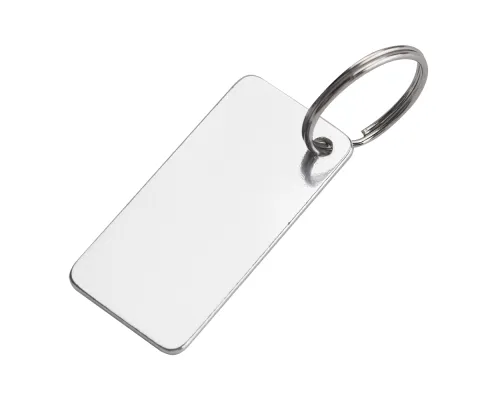 Брелок из переработанного алюминия Convert, серебро