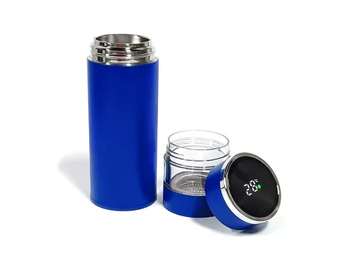 Термос Amber с инфьюзером и дисплеем, синий