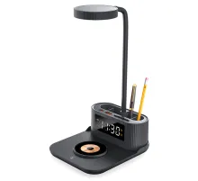 Лампа-органайзер Crolly c беспроводной зарядкой 15W, черный