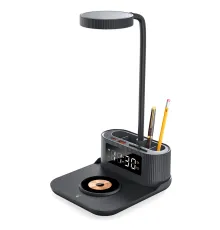 Лампа-органайзер Crolly c беспроводной зарядкой 15W, черный