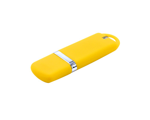 Флешка Shape с покрытием Софт Тач 16 GB, желтая Флешка Shape с покрытием Софт Тач 16 GB, желтая