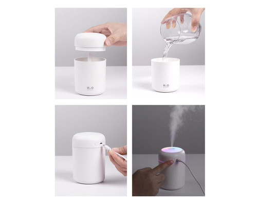 Светодиодный USB увлажнитель Aroma, белый Светодиодный USB увлажнитель Aroma, белый