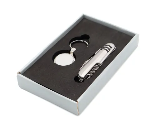 Подарочный набор БАЗИС, серебристый