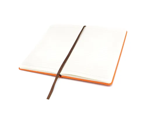 Блокнот A5 Champion в твёрдом переплёте с широкой застёжкой, оранжевый