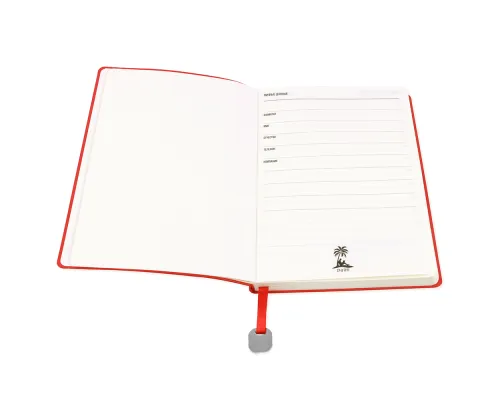 Ежедневник A5 недатированный Farfalla в мягком переплёте, красный