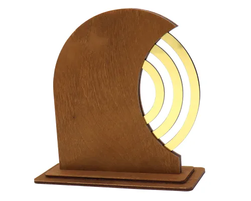 Вечный календарь из дерева TimeLore, коричневый / золотой