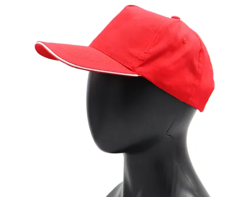 Бейсболка 5-панельная ERIS, Красный