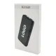 Внешний аккумулятор Kugo, 10000 mAh с подсветкой гравировки, черный