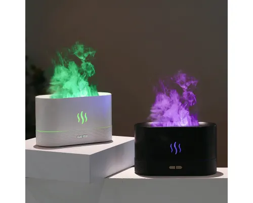Светодиодный USB увлажнитель-ароматизатор Flame RGB, черный