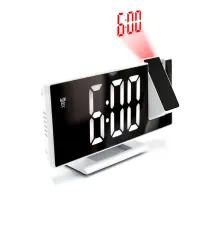 Часы-метеостанция Omix с проективным циферблатом, белые