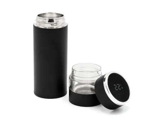 Термос Amber с инфьюзером и дисплеем, черный