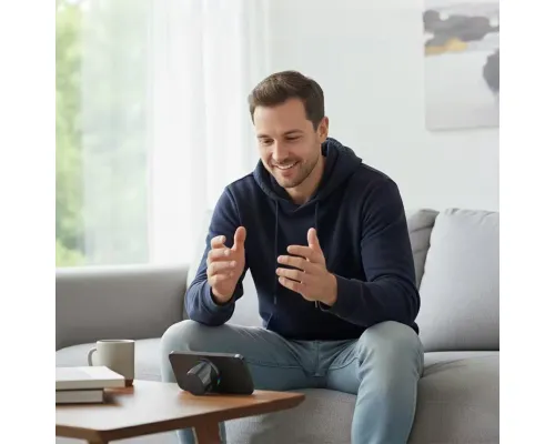 Магнитная беспроводная Bluetooth колонка-подставка Wave 5W, черная