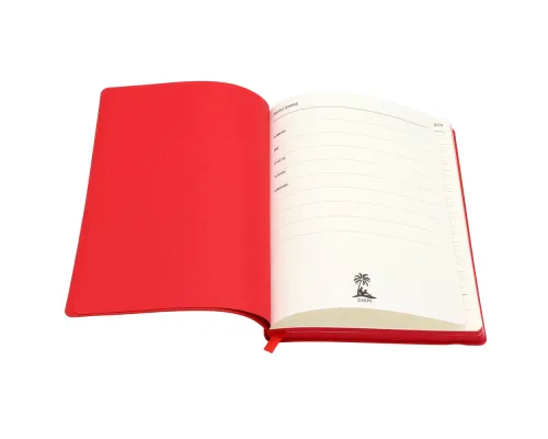 Ежедневник A5 недатированный Dante в мягком переплёте софт-тач, красный
