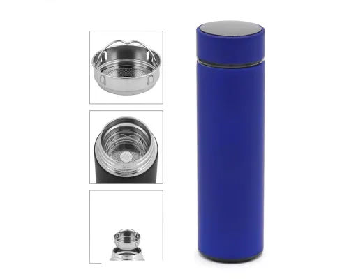 Термос Indy софт-тач, синий