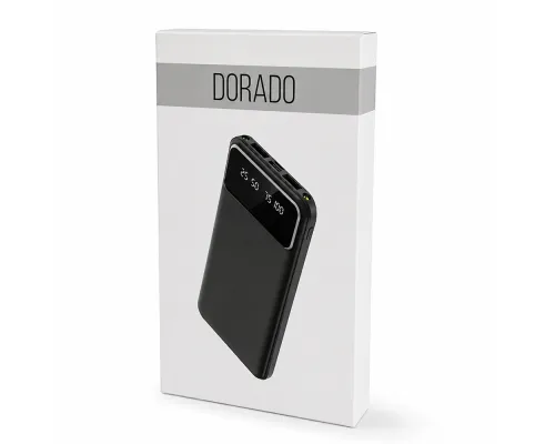 Внешний аккумулятор Dorado 10 000 mAh с фонариком, черный