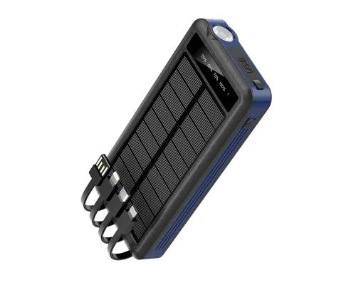 Внешний аккумулятор Xyron с солнечной панелью, 10000 mAh, синий