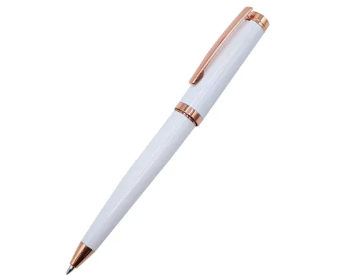 Ручка металлическая Betty, белая с золотом
