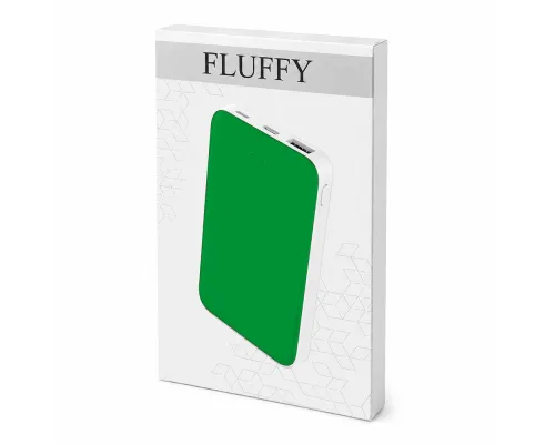 Внешний аккумулятор Fluffy, 5000 Mah, зеленый