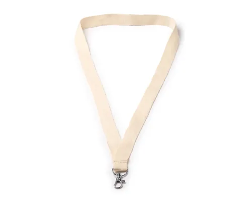 Ланъярд из хлопка ROOMER, БЕЖЕВЫЙ