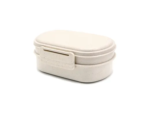 Ланчбокс (контейнер для еды) Terens из пшеничного волокна, бежевый